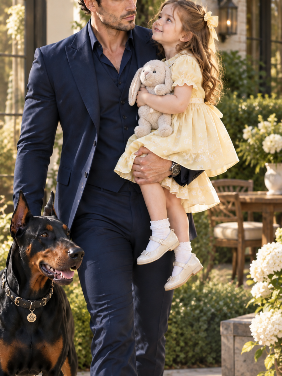 My Doberman Sat Beside a Sobbing Little Girl Like Her Personal Guardian — Then I Learned Someone in My House Had Framed Her Mother