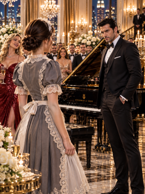“If Any Woman Here Can Play That Concerto Perfectly, I’ll Marry Her.” The Mafia Boss Laughed — Until the Maid Took Off Her Apron, Sat Down at His Steinway, and a Rival Boss Whispered Her Dead Father’s Name